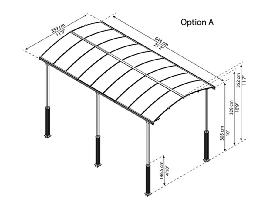 Přídavné nohy Palram Arcadia