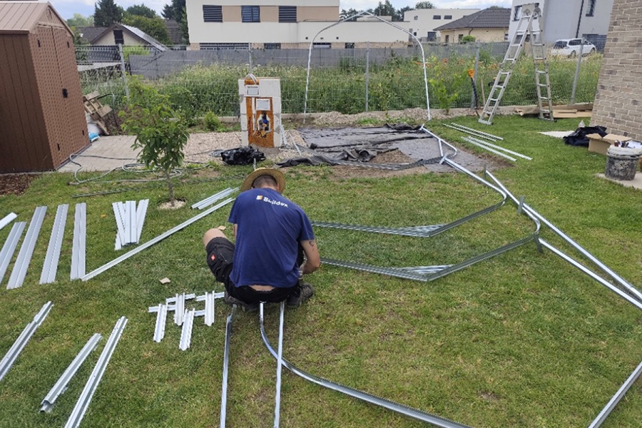 Üvegház összeszerelés