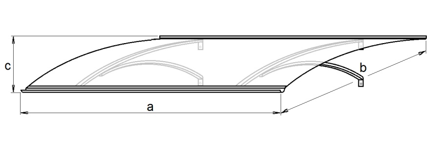 Vchodová stříška Lanit Plast Olor