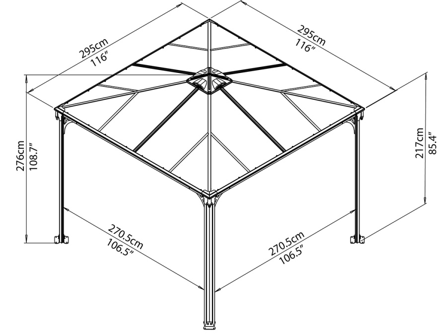 Záhradný altánok Palram Palermo